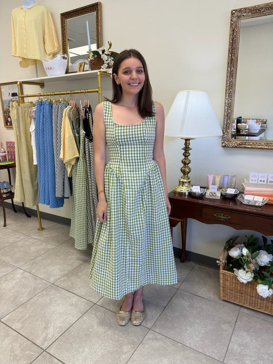 Basque Midi Dress