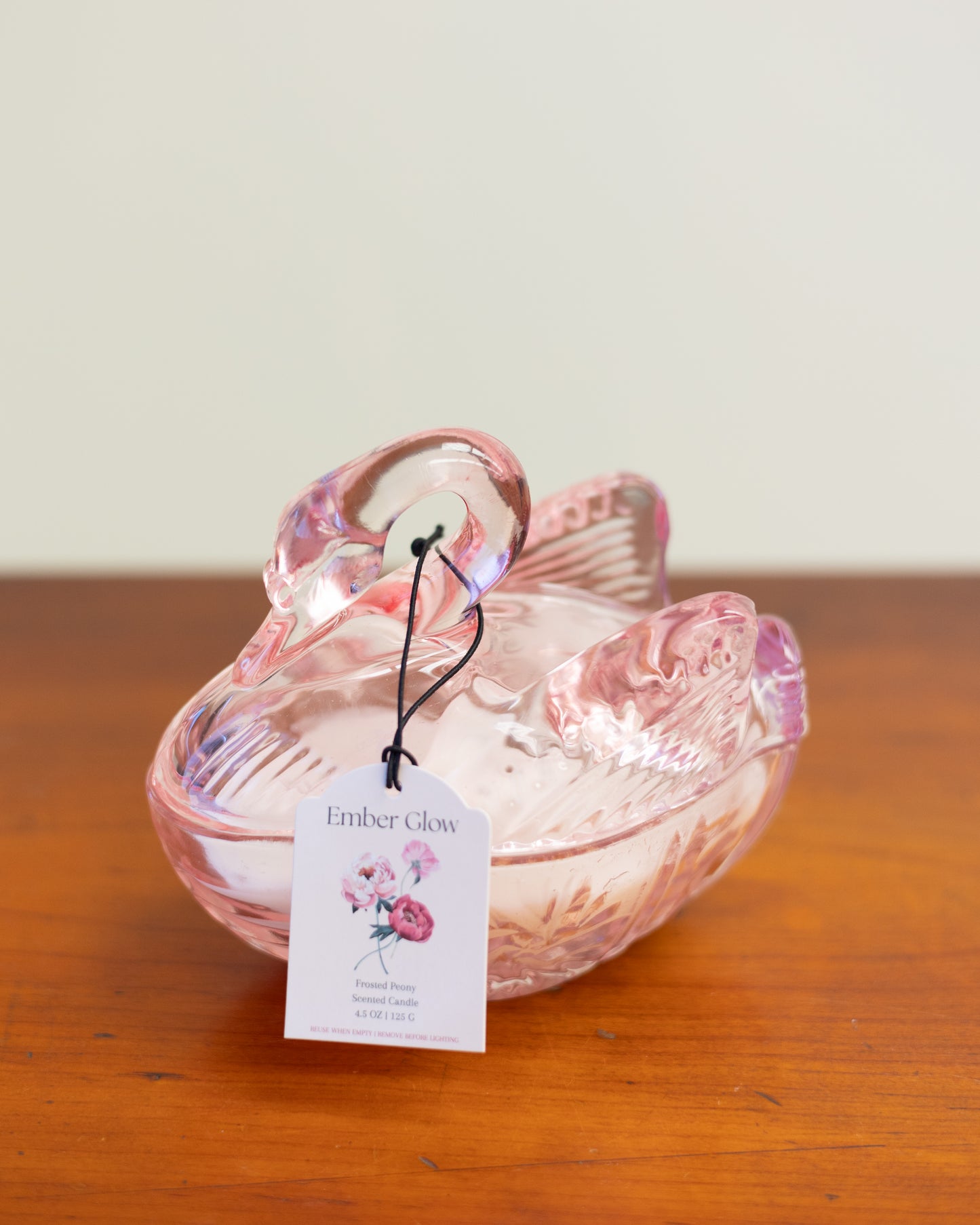 Glass Swan Candle
