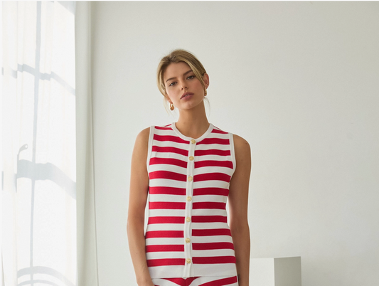 Sailor Stripe Knit Vest