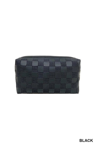 Checkered Cosmetic Pouch