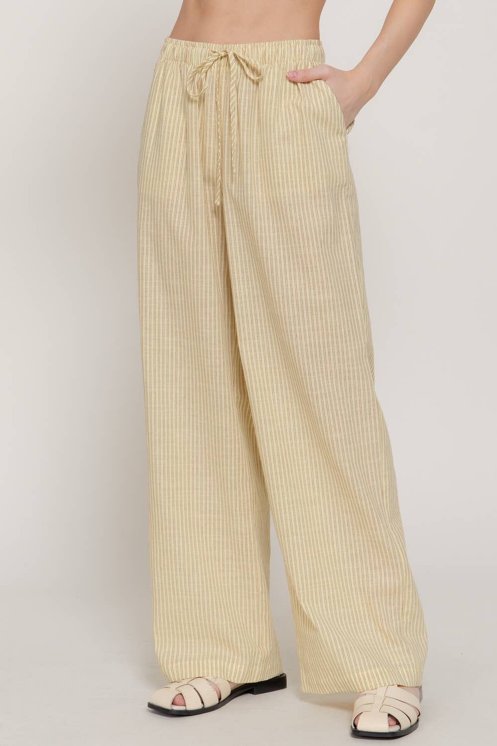Stripe Gauze Pants