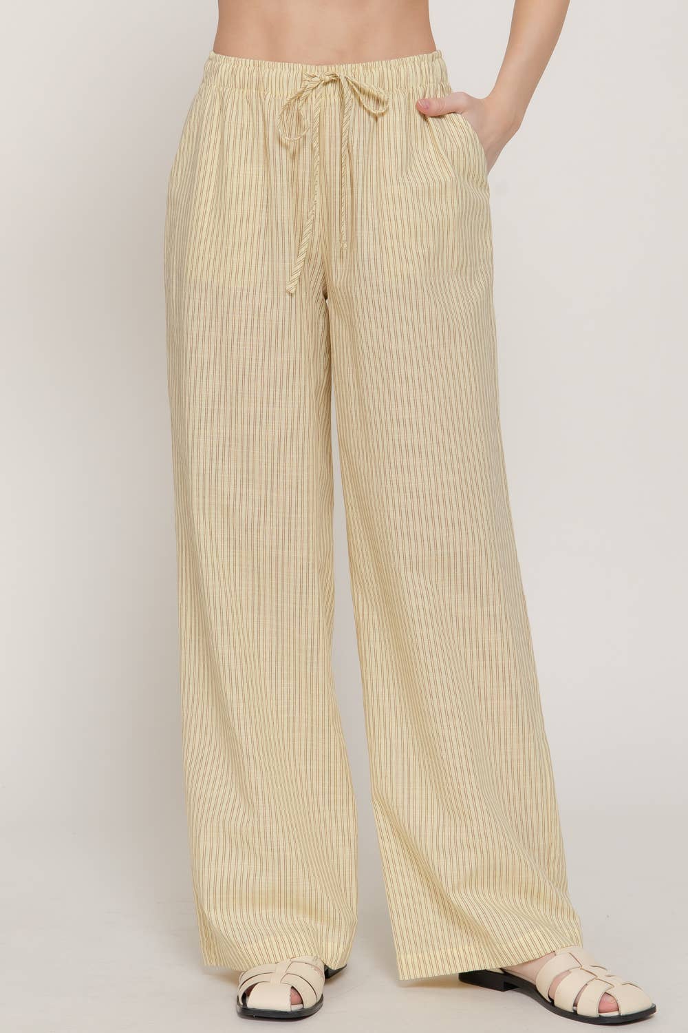 Stripe Gauze Pants