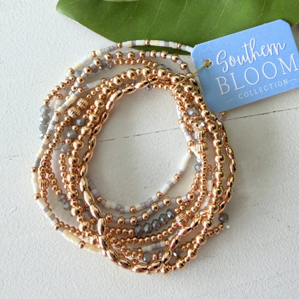 French Linen Bracelet Stack