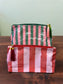 Color-Block Stripe Makeup Bag