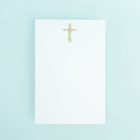 Floral Cross Notepad