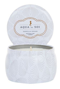 Vanilla Sugar 4oz Aqua De Soi Candle Tin