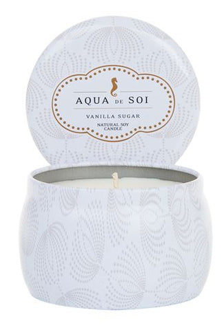 Vanilla Sugar 4oz Aqua De Soi Candle Tin