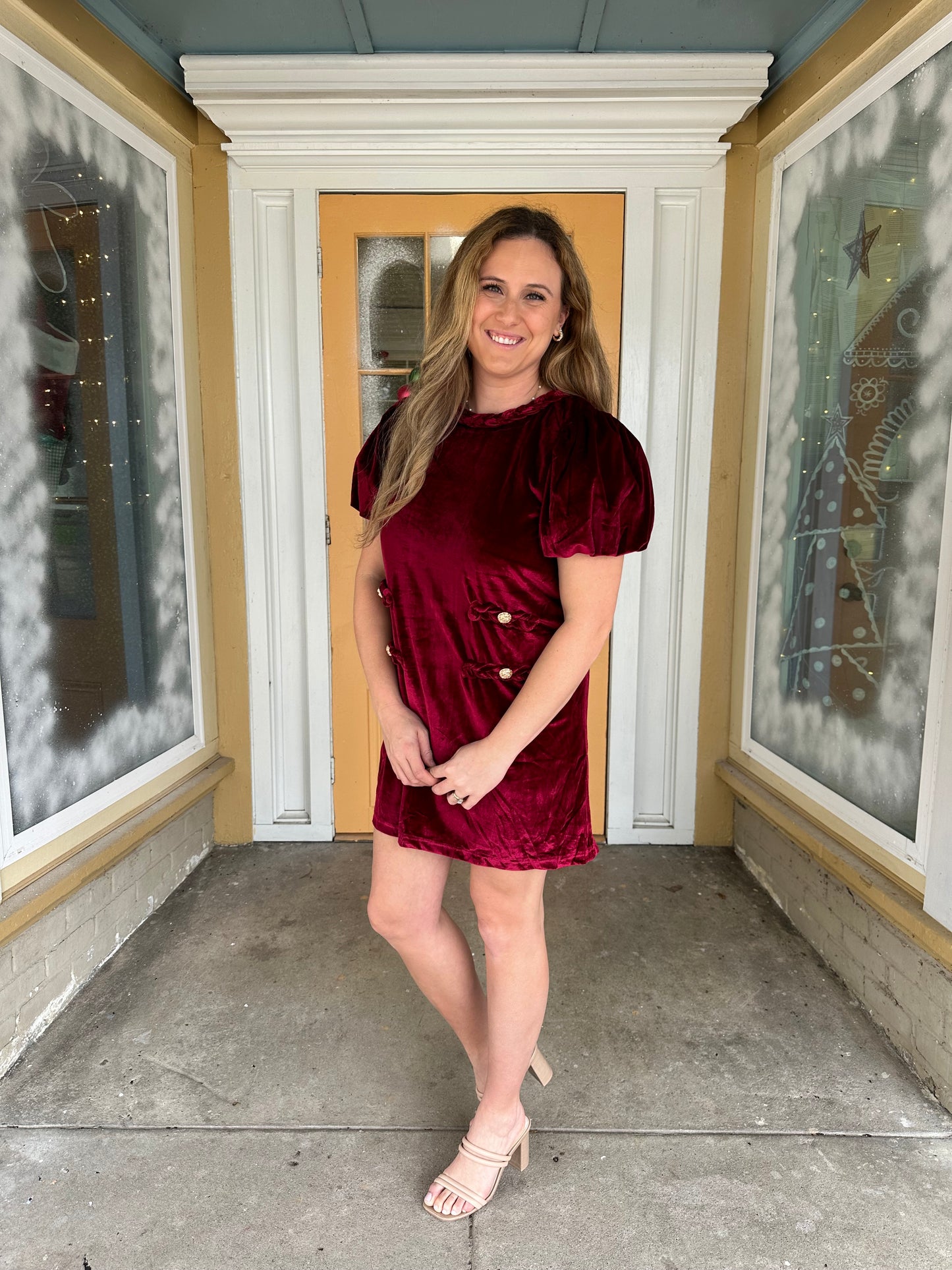 Garnet Velvet Dress