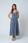 Plaid Front Tie Midi Dress
