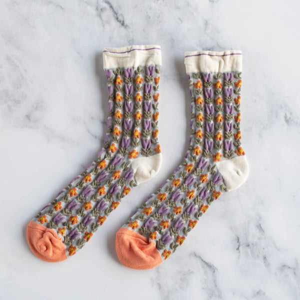 Vintage Floral Sock