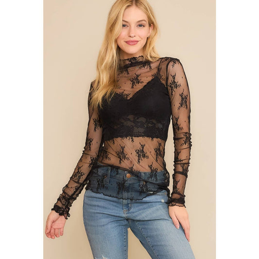 Black Lace Top