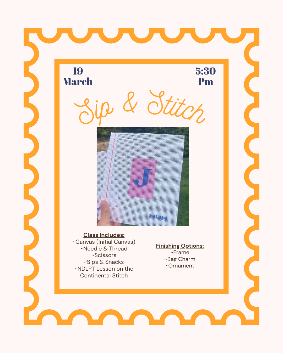 March 19th | Sip & Stitch