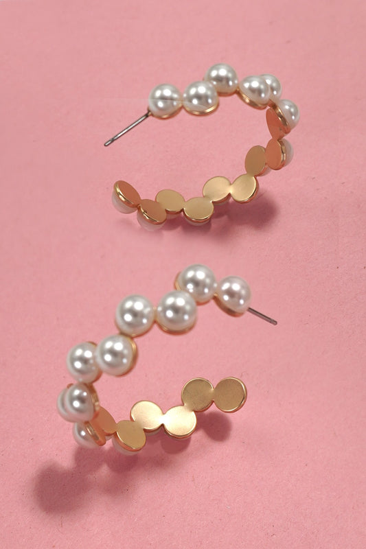 Pearl Zig-Zag Hoop
