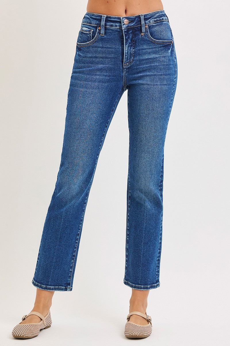 High Rise Crop Straight Jean