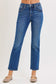 High Rise Crop Straight Jean