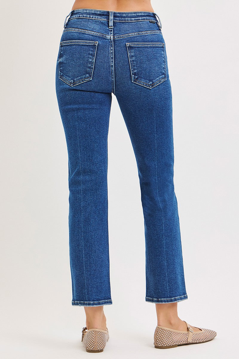 High Rise Crop Straight Jean