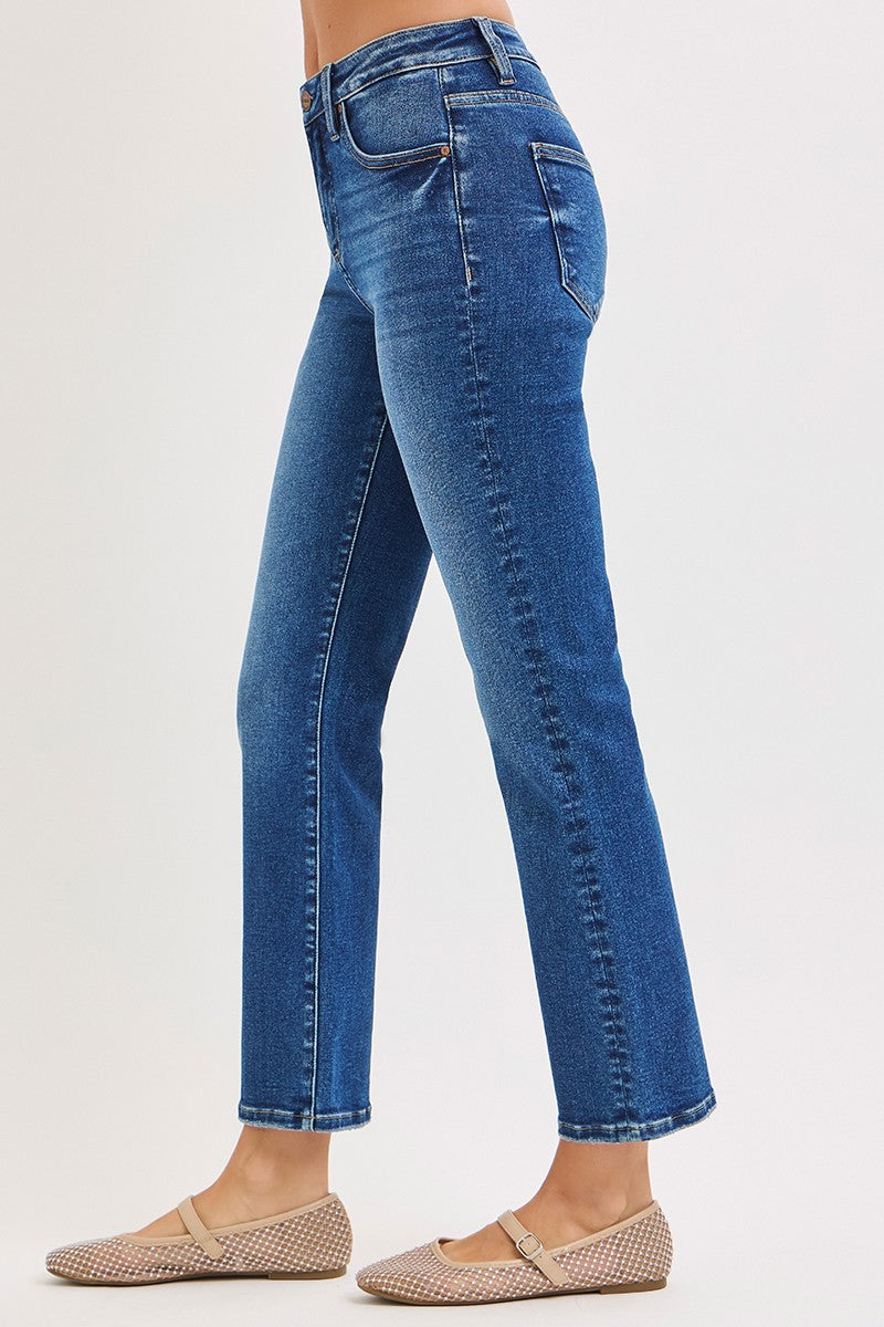 High Rise Crop Straight Jean