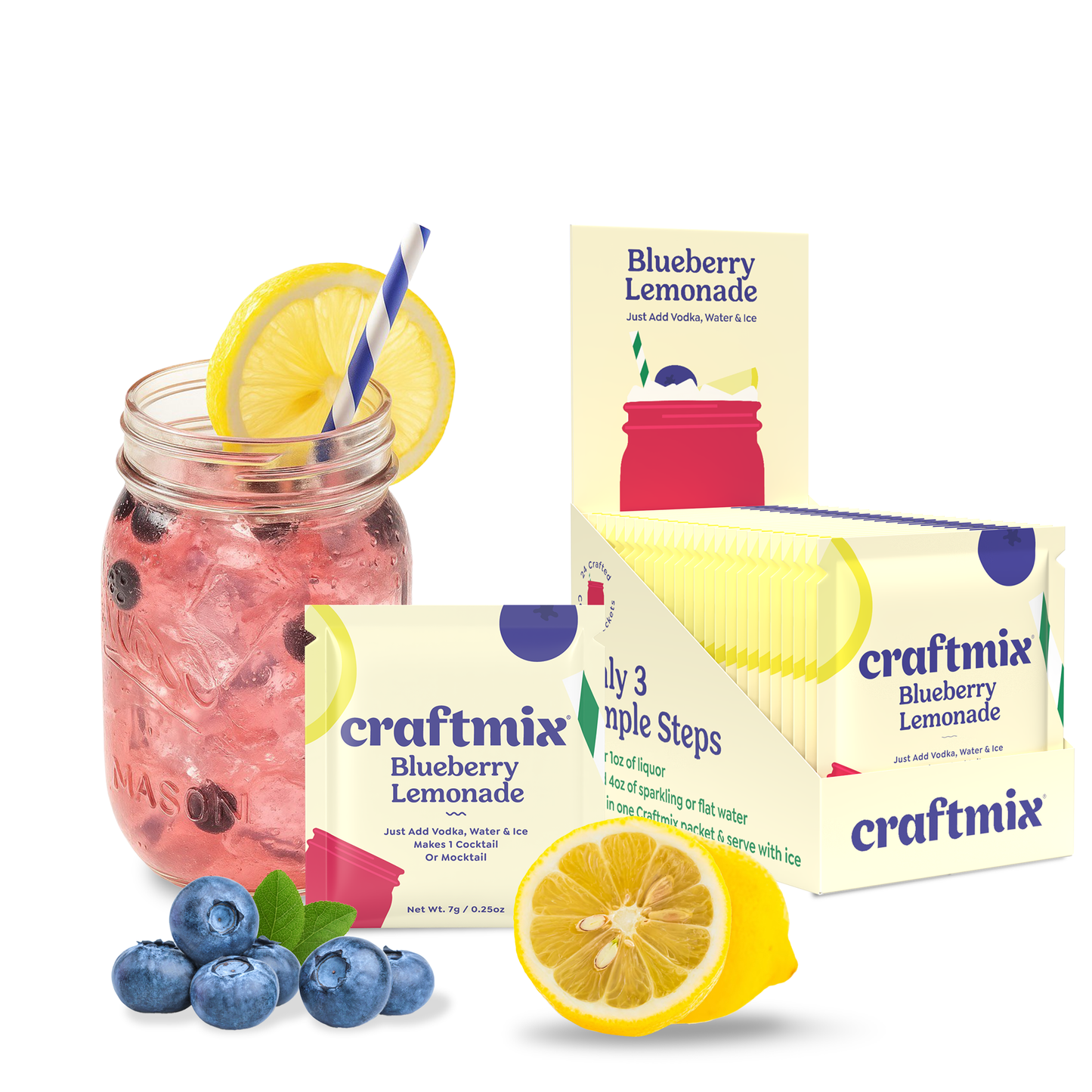 Blueberry Lemonade Cocktail / Mocktail Mixer