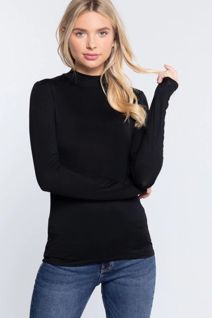 Mock Neck Jersey Top