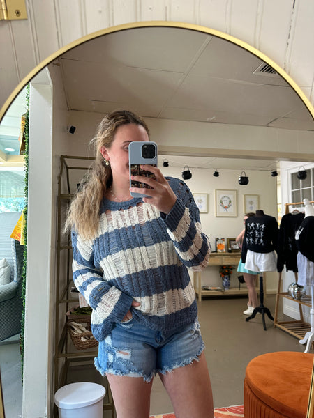 Blue Stripe Sweater