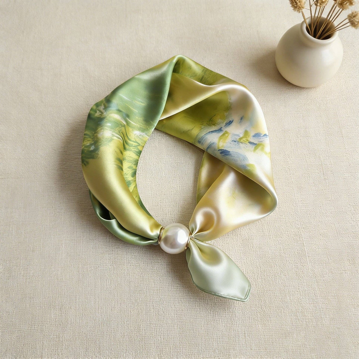 Green Pearl Magnetic Scarf