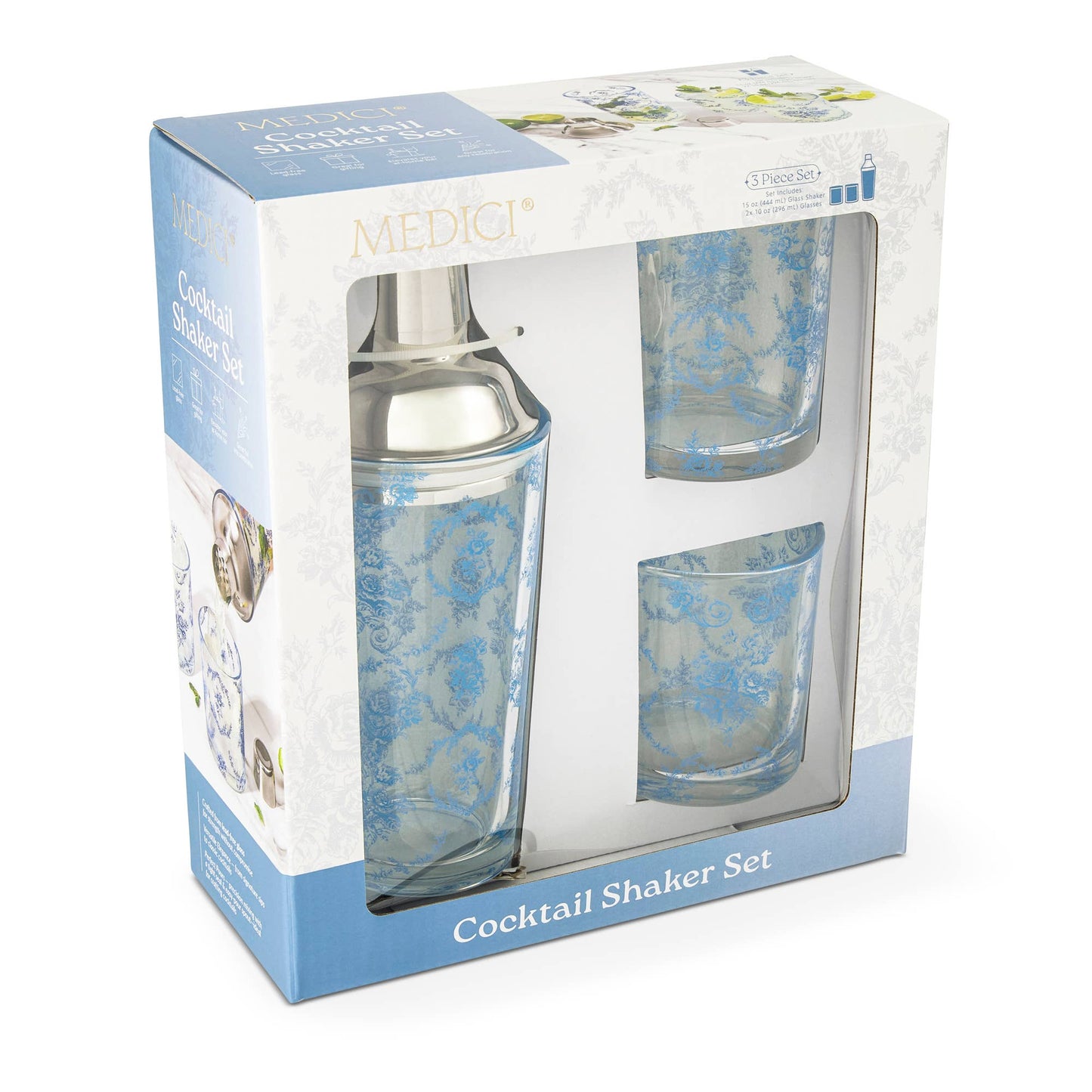 Shaker Set - Blue Toile