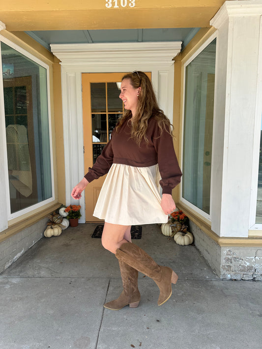 Brown Mini Dress