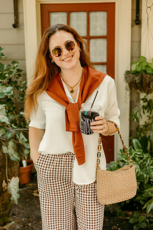 White Button Down Blouse