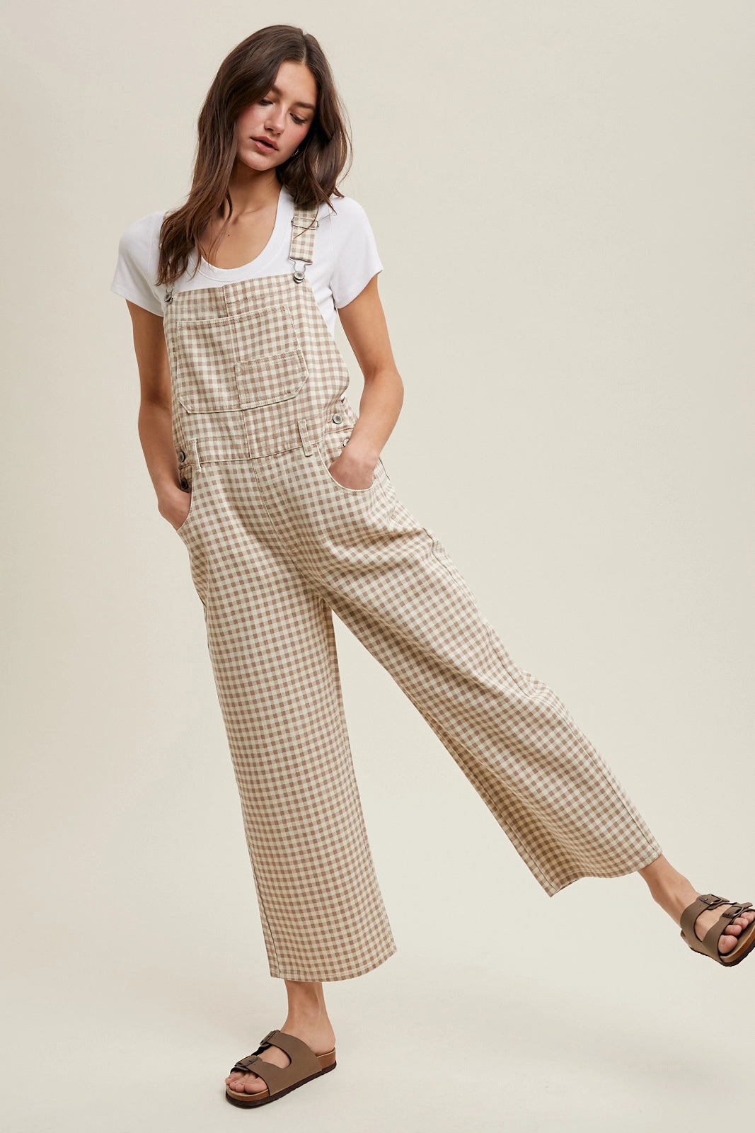 Gingham Denim Overall