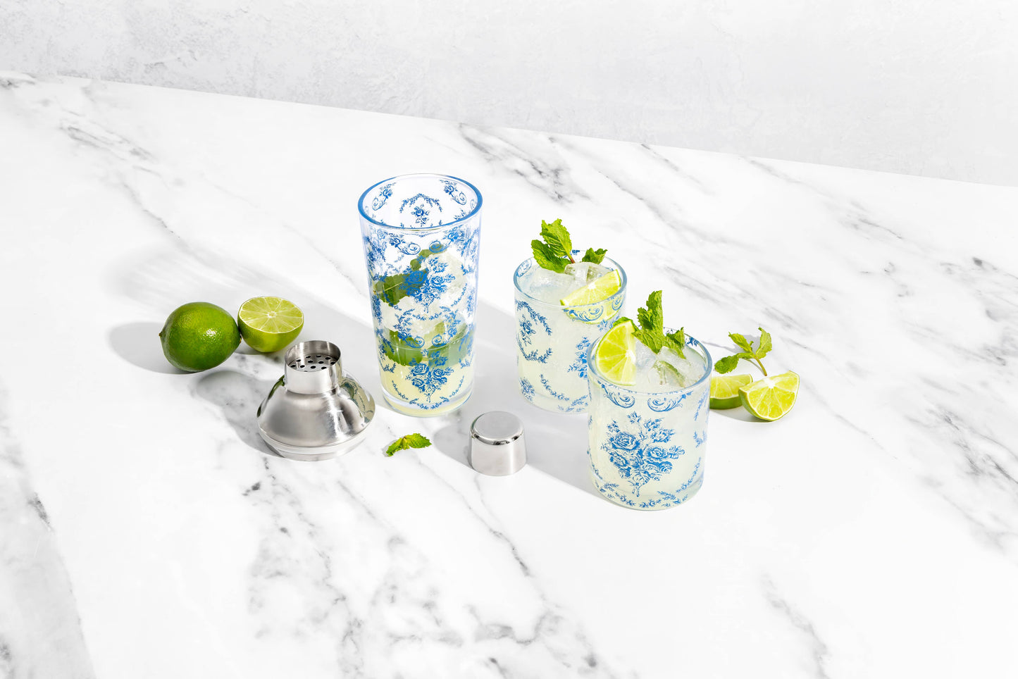Shaker Set - Blue Toile