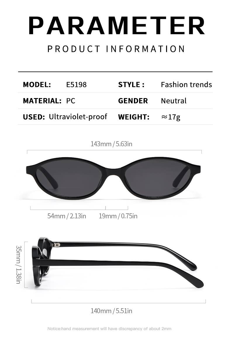 Minimalist Oval Sunglasses