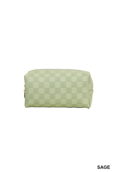 Checkered Cosmetic Pouch