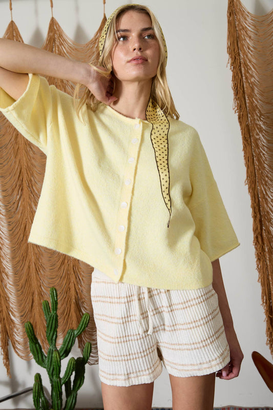 Butter Yellow Cardigan