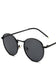 Black round sunglasses on a white background