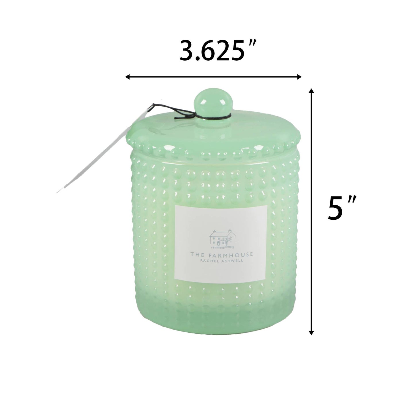 Green Hobnail Candle – Eucalyptus Mint