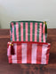 Color-Block Stripe Makeup Bag