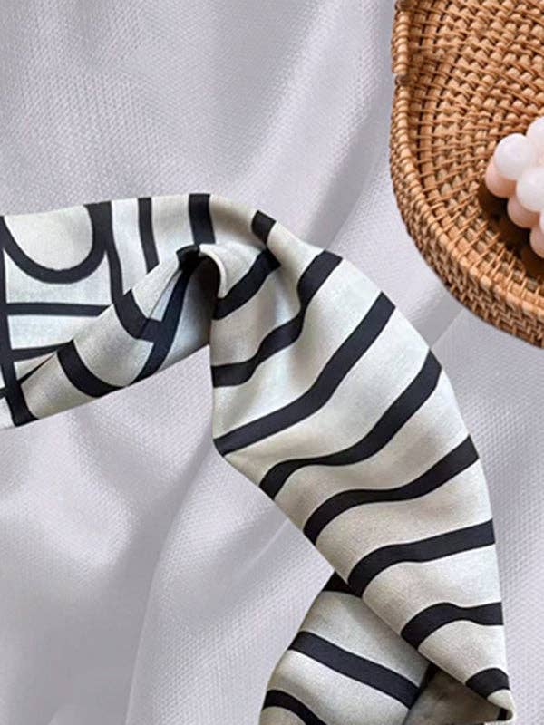 Stripe Pearl Magnetic Scarf