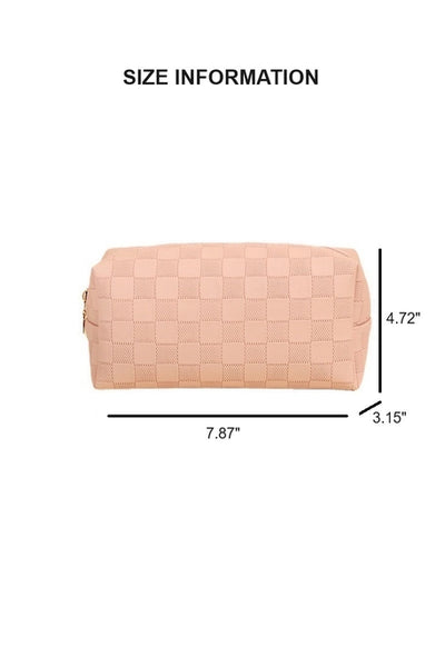 Checkered Cosmetic Pouch