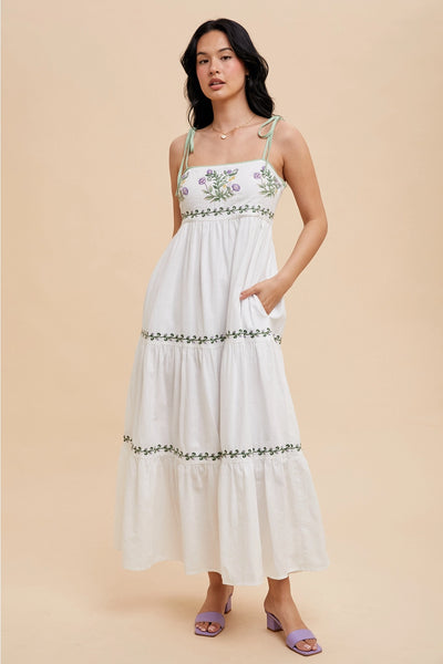Embroidered Maxi Dress