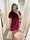 Garnet Velvet Dress
