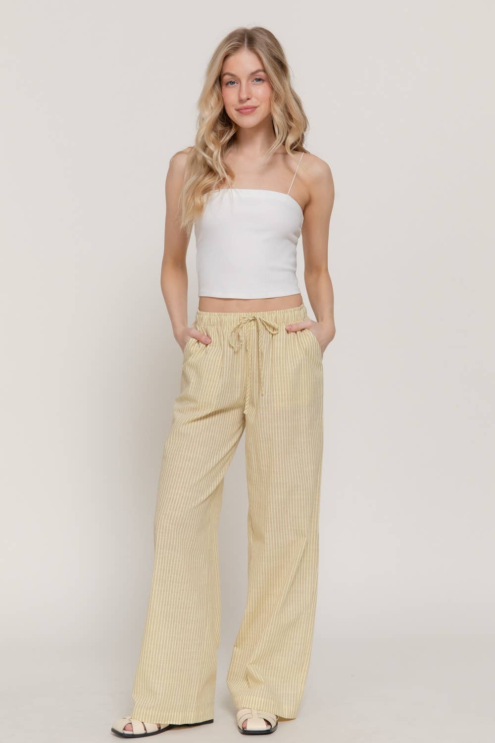 Stripe Gauze Pants