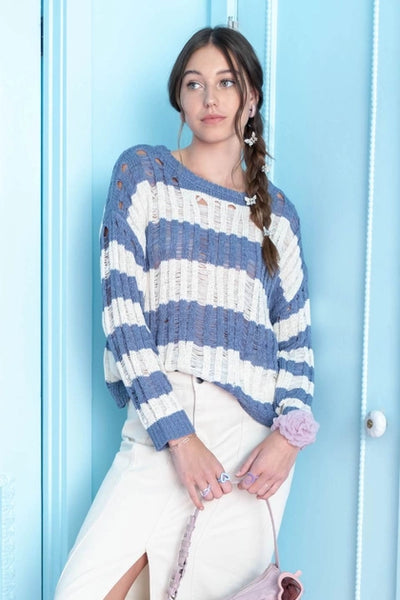 Blue Stripe Sweater