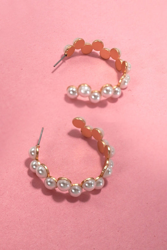 Pearl Zig-Zag Hoop