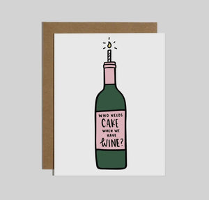 Cake Wine Card