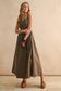 Stitch Front Pleated Dress