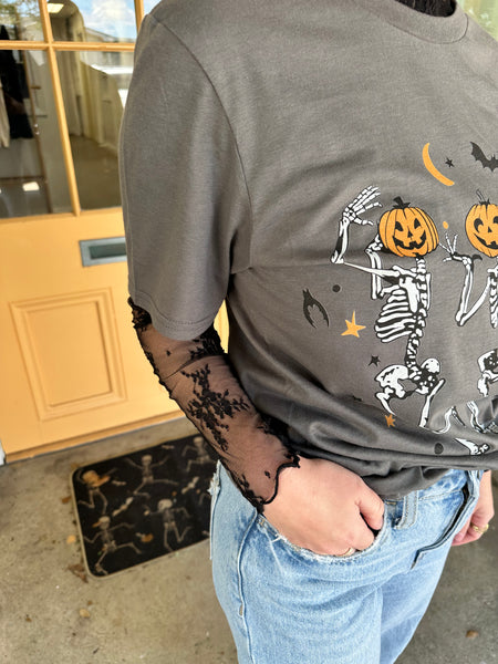 Dancing Skeleton Pumpkin Shirt