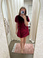 Garnet Velvet Dress