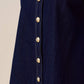 Button stretch denim mini dress