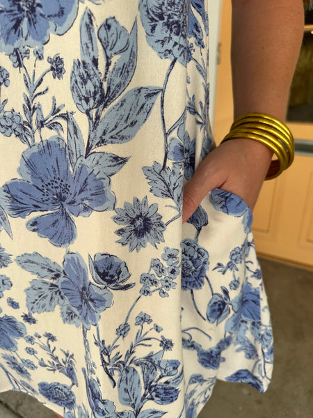 Blue Floral Dress