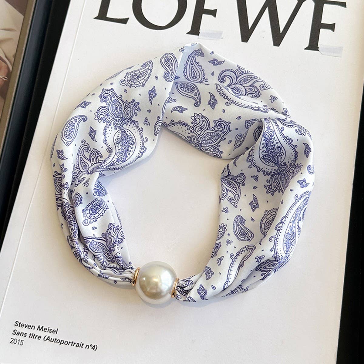 Pearl Magnetic Scarf Necklace